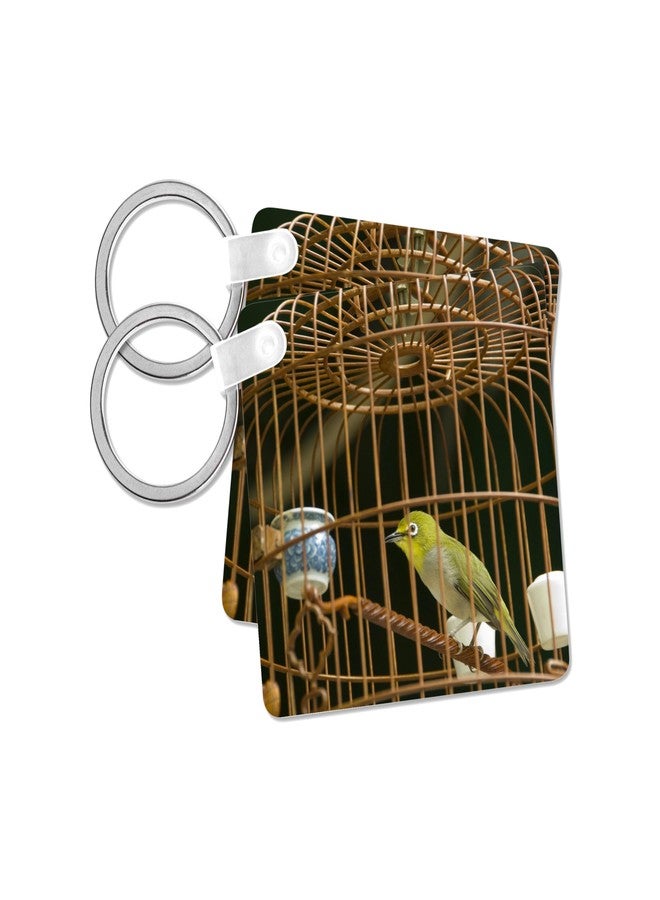 3dRose, Hong Kong, Bird Garden, Market, Caged pet birds-AS07 CMI0328 - Cindy Miller Hopkins, set of 6 Key Chains - Image 1