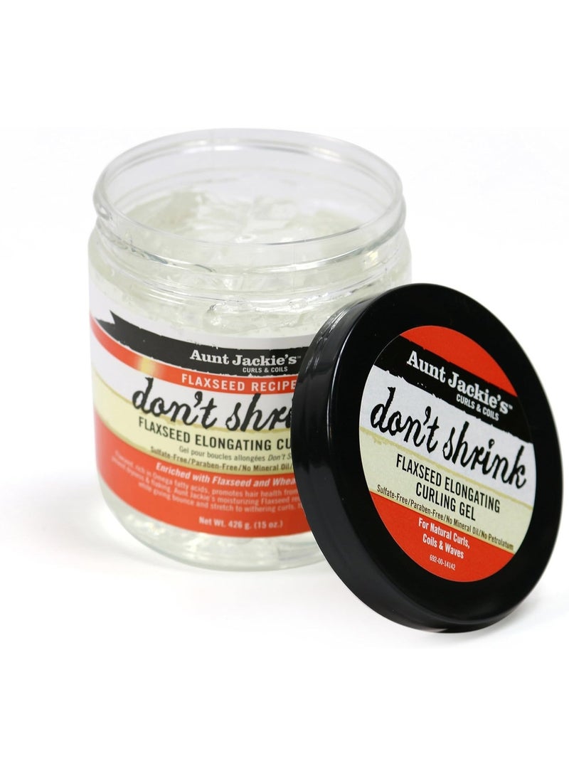 Aunt Jackie's Don't Shrink Flaxseed Elongating Curling Gel, 15oz - Image 2
