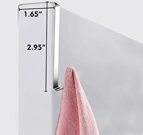MISSLO 4 Pack Metal Over The Door Hook for Hanging Towels Rack Heavy Duty Door Hanger Organizer for Hang Clothes Coats in Bathroom Bedroom - Image 3