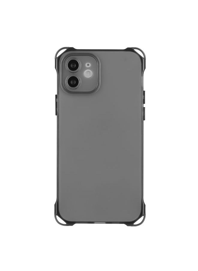 Generic Case Cover For iPhone 12 Four-corner Shockproof TPU Phone Case Black 