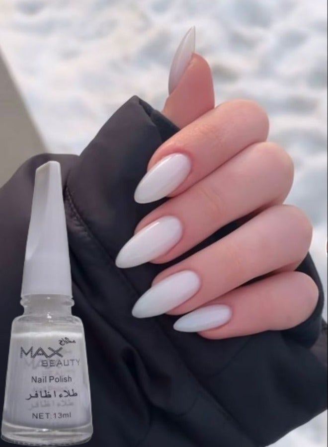 ماكس بيوتي طلاء الأظافر  أبيض