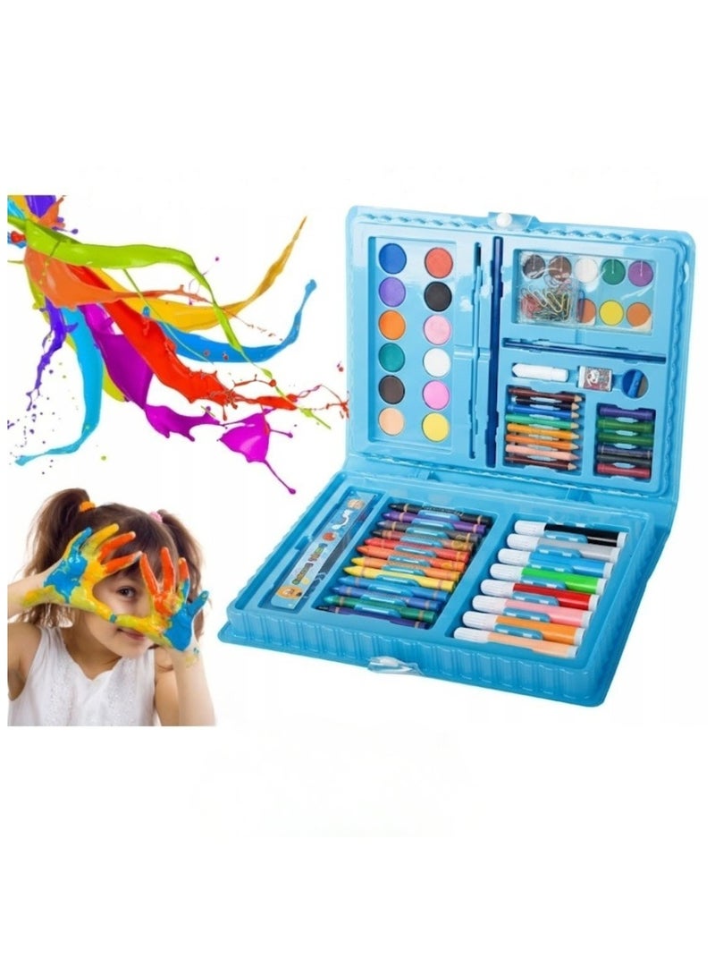 لوكاداه مجموعة فنية للأطفال مكونة من 68 قطعة - مجموعة رسم وتلوين مع أقلام تلوين، أقلام ملونة، ألوان زيتية، ألوان مائية، أقلام رسم، فرشاة، مسطرة، ممحاة ومبراة - لوازم فنية إبداعية للبنات، الأولاد، الأطفال، الفنانين المراهقين - Image 1