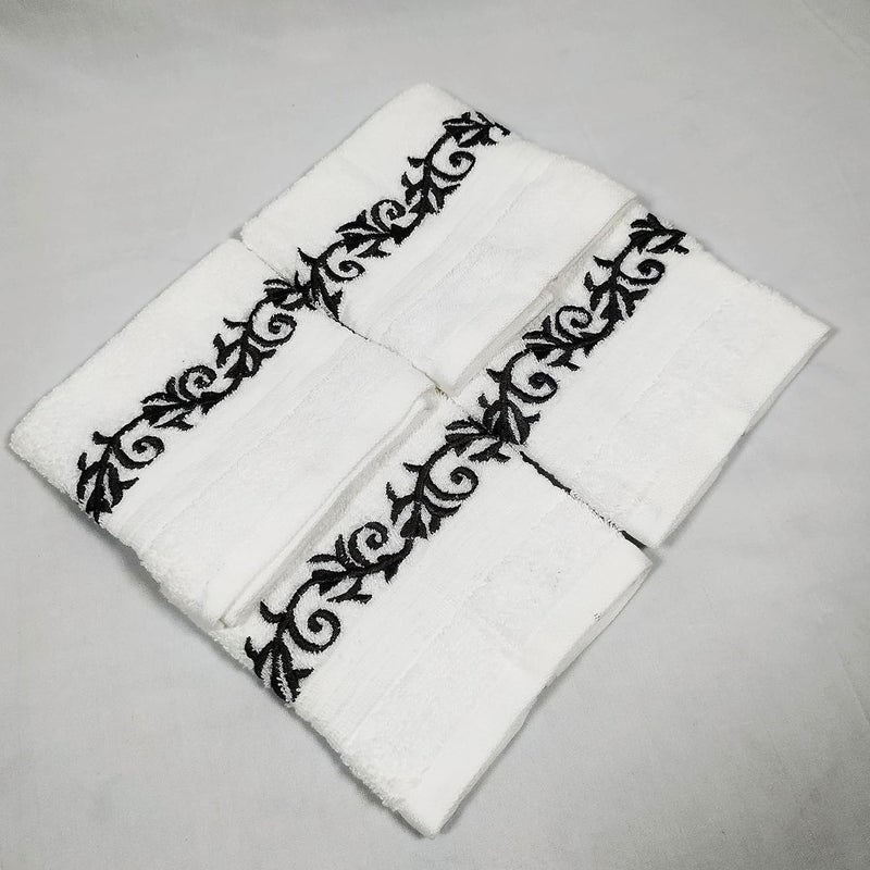 LUXELIFE LUXELIFE Black Branch Embroidery FACE Towels - Image 2