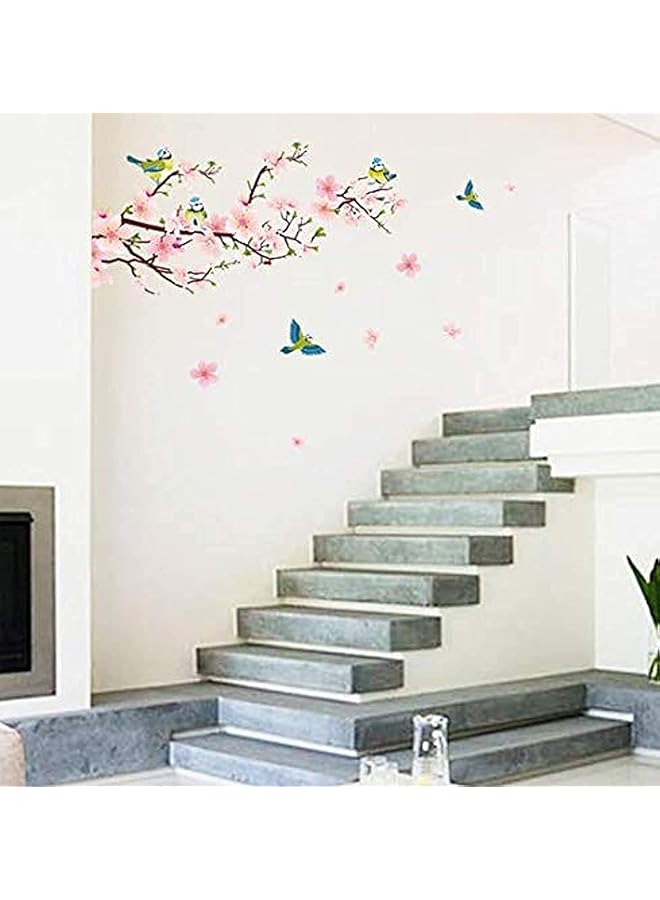 Zaboon Peach Blossom Flowers Wall Stickers For Kids Rooms Art Home Decor - Image 1