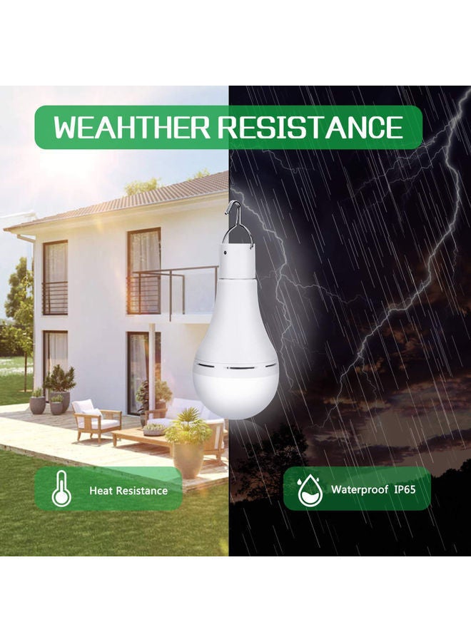 NIBEMINENT 9W Solar Powered LED Light Bulb With Remote White - Image 2