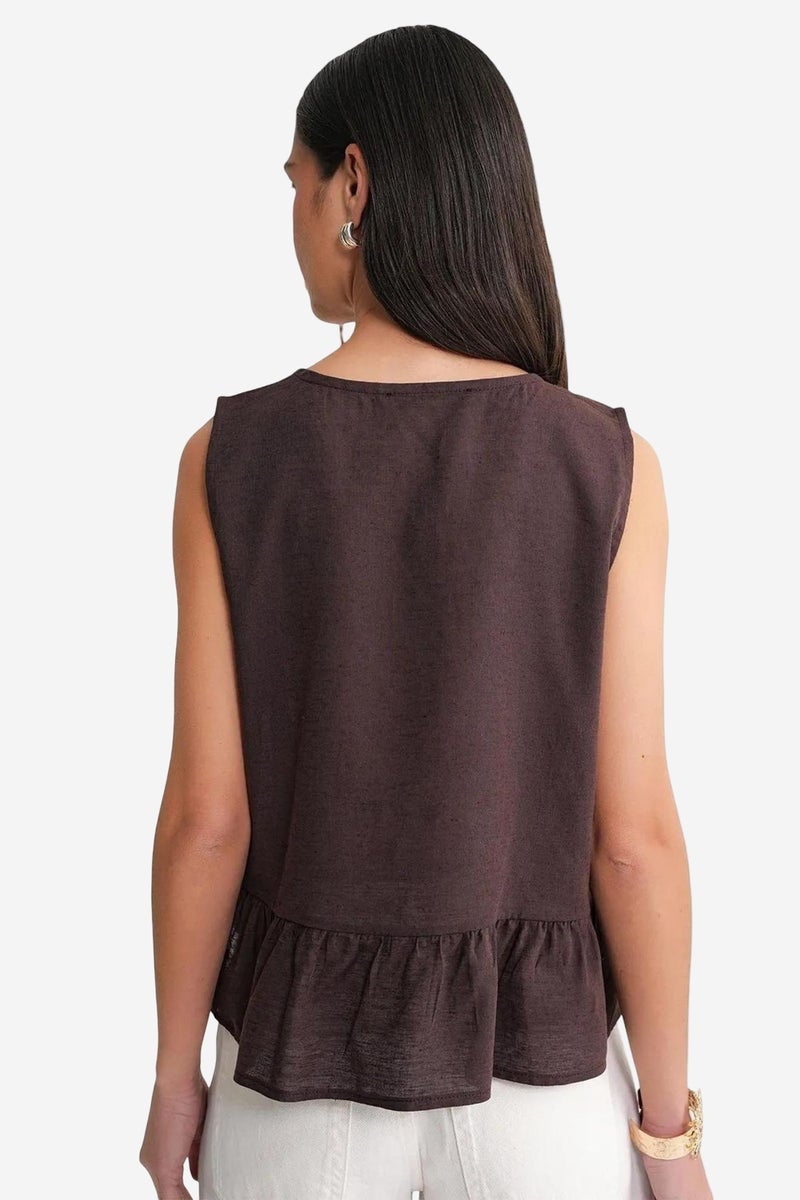 Mixray Frilly Tie Front Blouse - Image 4