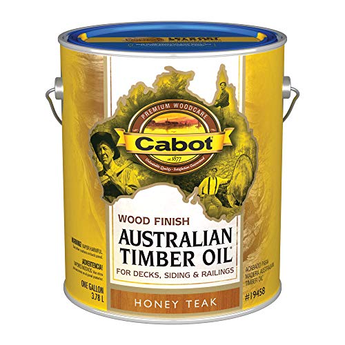 Cabot 140.0019458.007 Australian Timber Oil Water Reducible, Translucent, Honey Teak - 1 Gallon - Image 1