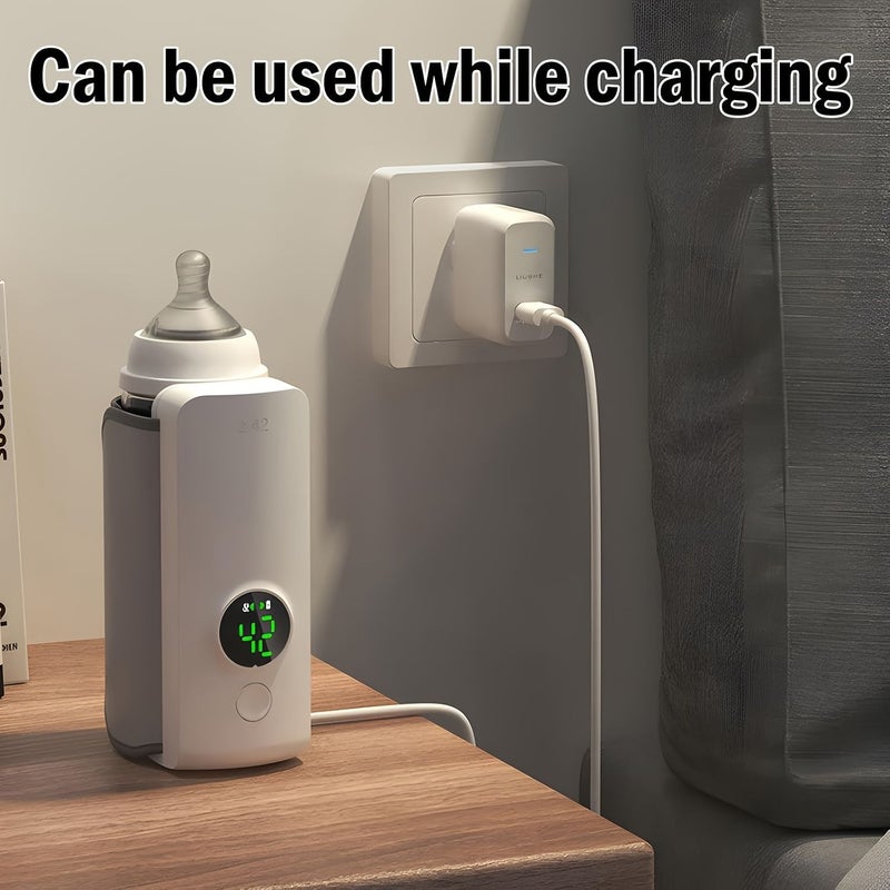 Portable Bottle Warmer Travel Friendly Rapid Heating Rechargeable Comfortable Bottle Warmer Anytime Anywhere Precise Temperature Ultra Long Battery Life - Image 1