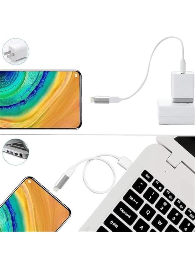 Generic - 2 Pack USB C Female to Lightning Male Adapter, USB C Adapter Cpatible with iPhones Support Charging and Data Transmission - Image 1
