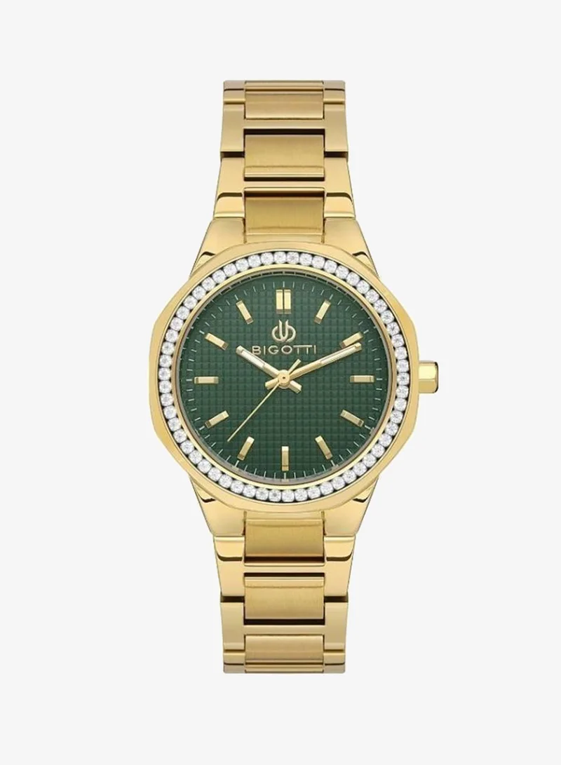 BIGOTTI Bigotti - Raffinato Women Watch | Stainless SteelBrass Case | Analog | Round Dial | Mineral Glass | Japanese Quartz | Water Resistant 30 Meters