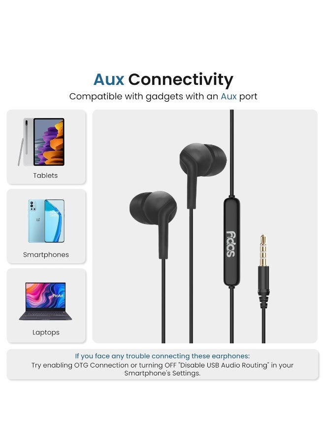 Sopy SP-301 Wired Earphones: Experience High-Fidelity Audio with Powerful 10mm Super Bass, Ergonomic Semi-In-Ear Comfort, and a Clear HD Call Microphone, Compatible with all Aux Devices for Everyday Listening - Image 3