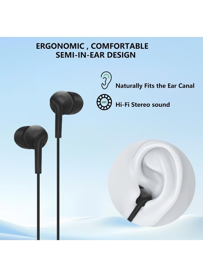 Sopy SP-301 Wired Earphones: Experience High-Fidelity Audio with Powerful 10mm Super Bass, Ergonomic Semi-In-Ear Comfort, and a Clear HD Call Microphone, Compatible with all Aux Devices for Everyday Listening - Image 4