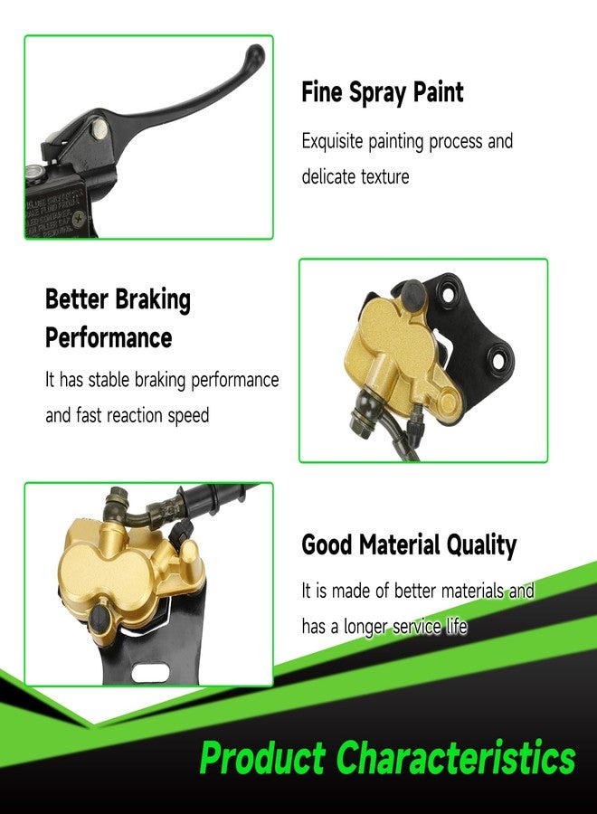 XIKOBY Pit Bike Front Brake & 12mm Rear Hydraulic Disc Brake Caliper Assembly Compatible with Apollo SSR 125cc 110cc Tao Tao Coolster Roketa X-pro 4-Stroke 50cc 70cc 90cc Chinese Dirt Bike Parts - Image 4