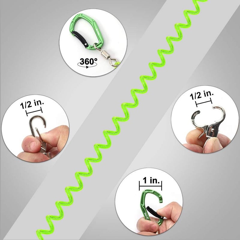 Hercules M4 Fishing Lanyard, Fishing Pole Tether, Kayak Paddle Leash, Heavy Duty Retractable Coiled Lanyard for Fishing, Rods, Pliers, Boating, Paddles, Kayak - Image 3