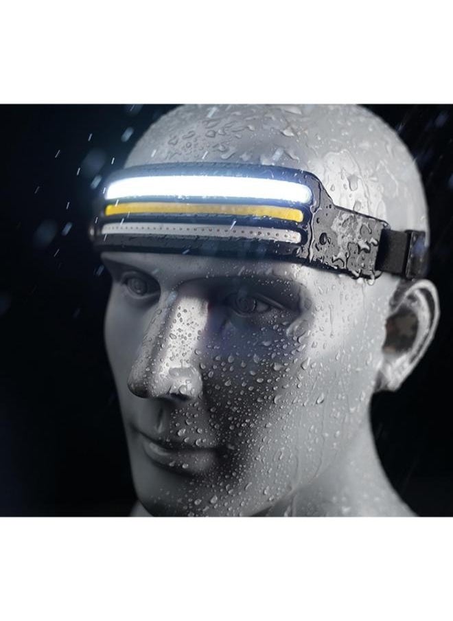 Eoptify Rechargeable Head Torch, 3 LED Adjustable Light with Motion Sensor, 10 Modes, Red Flashlight and Warning Light, Waterproof Headlamp for Camping  - Image 4