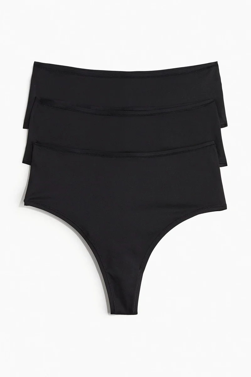 H&M  3-pack microfibre Brazilian briefs for Women | Best Price UAE