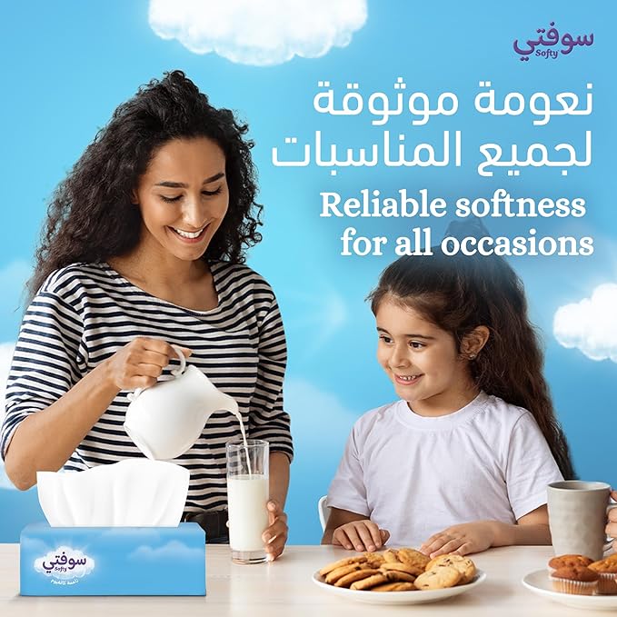 Kleenex Softy,Soft Pack Facial Tissues, Packs of 7 + 3 Free x 130 Sheets, Tissue Paper for Face & Hands, 2-Ply Dependable Strength - Image 3