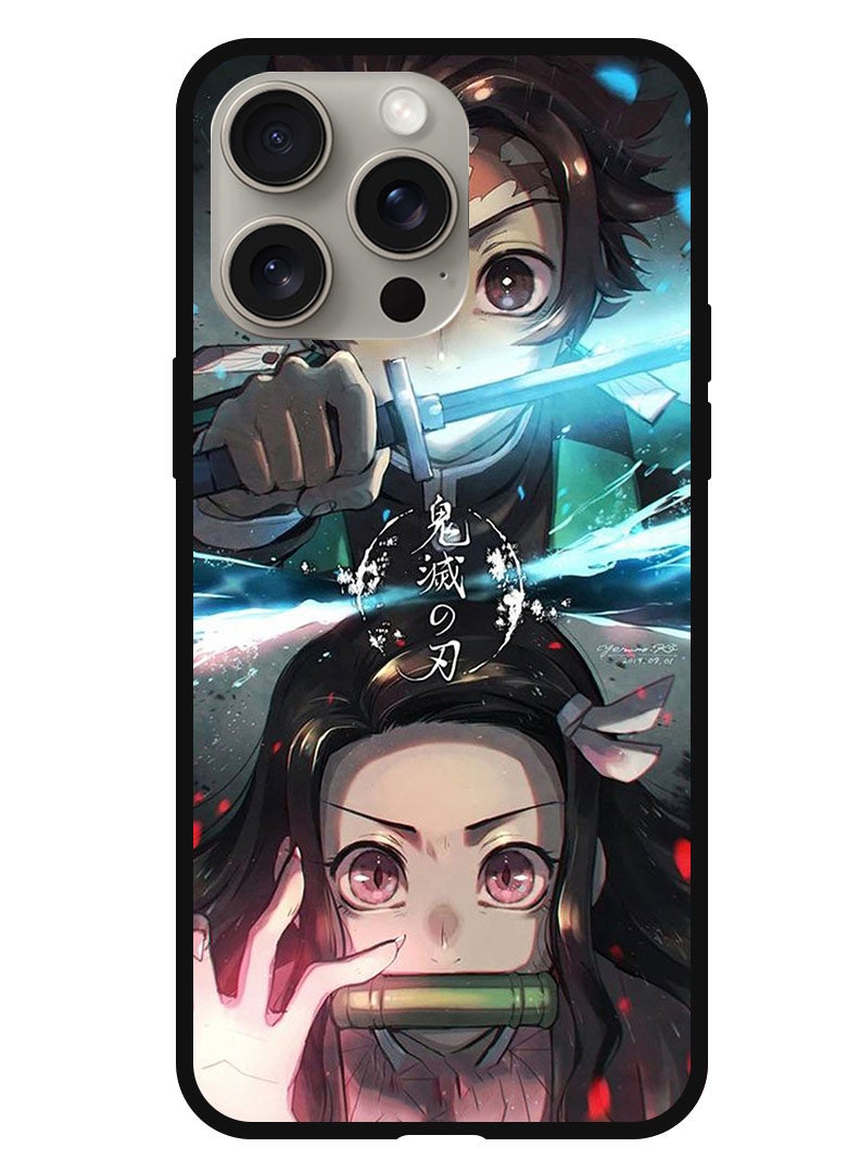 Theodor Protective Case Anti Scratch Shock Proof Bumper Cover For iPhone 15 Pro Animation Tanjiro - Image 1