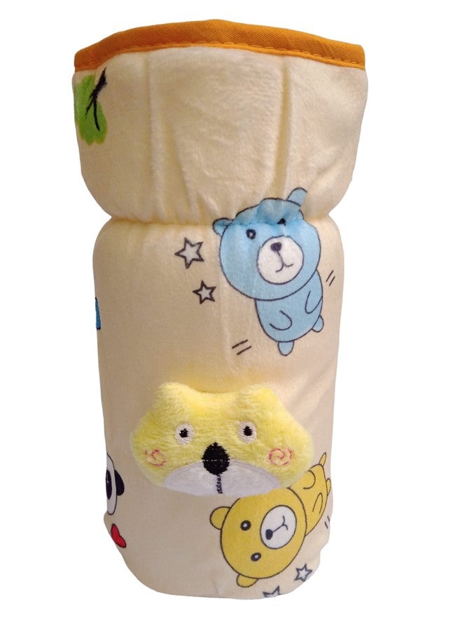 Lappu Bottle Covers for Philips Avent/Wide Neck Bottle Tote Bag Cover/Broad Neck Soft Plush Stretchable Baby Bottle Cover with Strap for 250, 260, 330 ml Pack of 2- Pink Yellow - Image 5