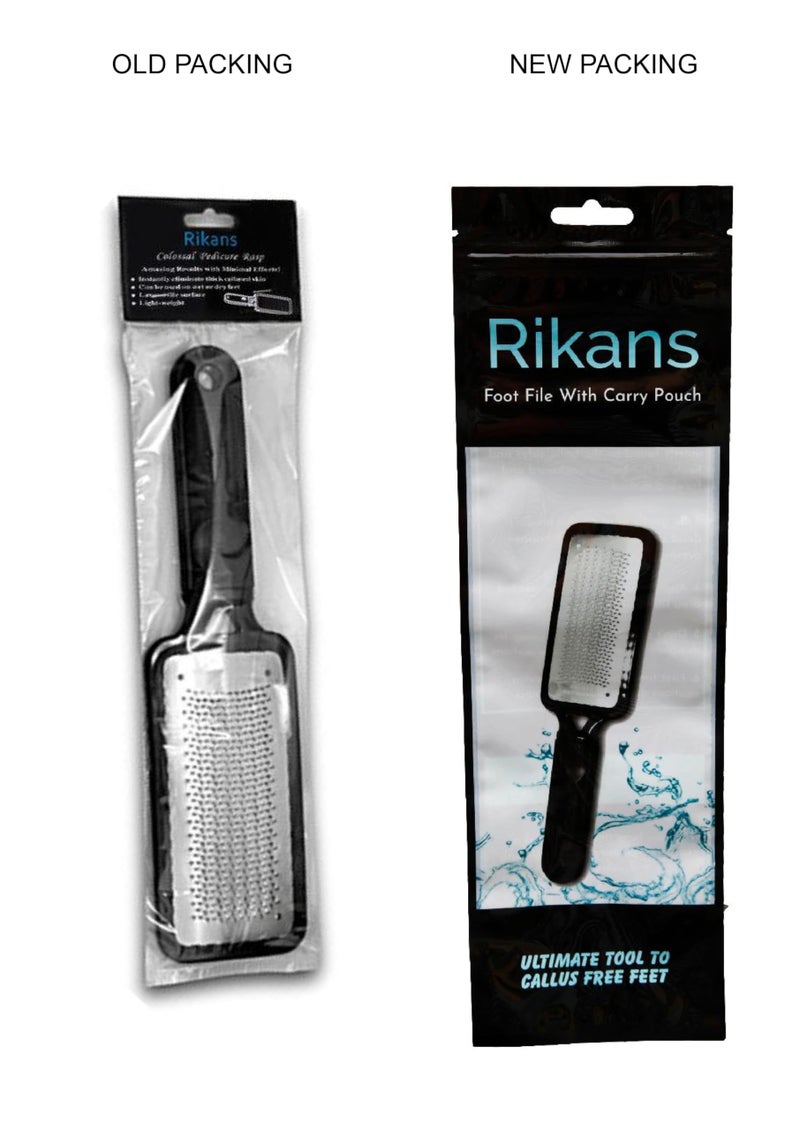 Rikans Colossal Foot rasp Foot File and Callus Remover. Best Foot Care Pedicure Metal Surface Tool to Remove Hard Skin. Can be Used on Both Wet and Dry feet, High Grade Stainless Steel File - Image 5
