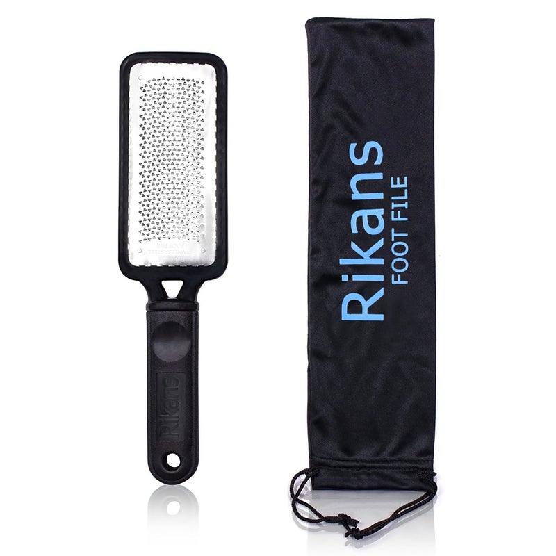 Rikans Colossal Foot rasp Foot File and Callus Remover. Best Foot Care Pedicure Metal Surface Tool to Remove Hard Skin. Can be Used on Both Wet and Dry feet, High Grade Stainless Steel File - Image 2