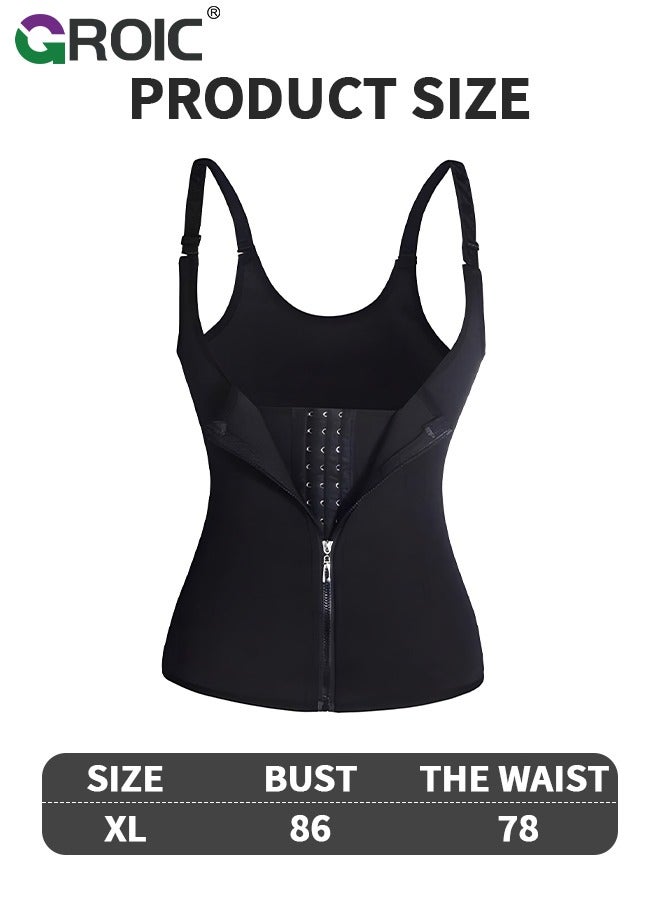 GROIC Waist Trainer for Women Triple Belt Body Shaper Waist Trainer Corset with zipper and 3 Rows Closure, Sauna Workout Trimmer Belts Underbust Corset Tummy Control Hourglass Slimming Belly Body Shaper - XL - Image 5