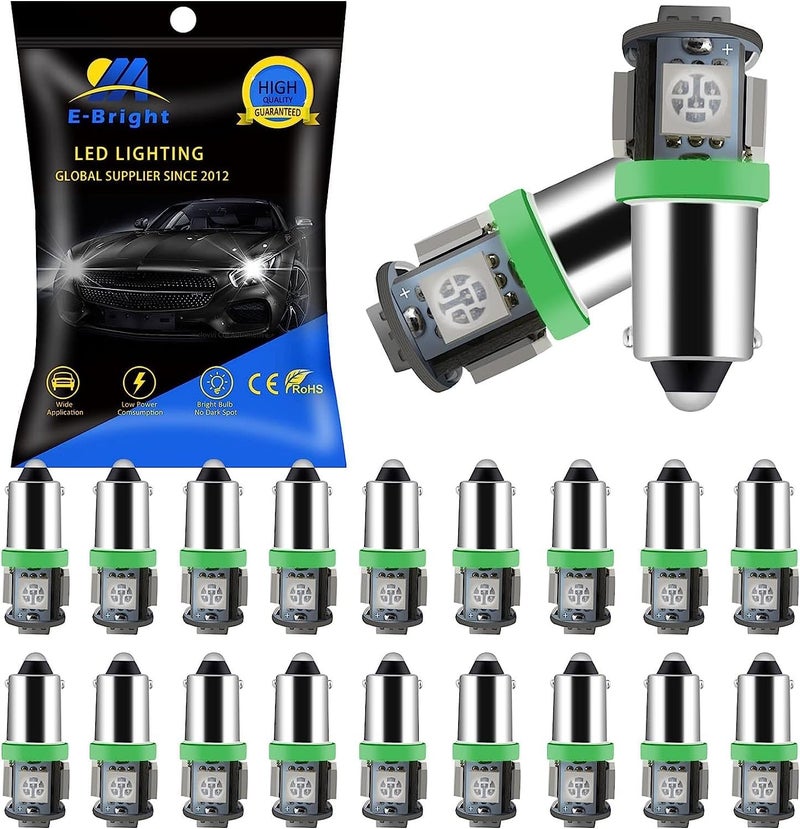 YM EBright E-Bright 20-Pack Green BA9S LED Car Door Lamp Bulbs - Image 1
