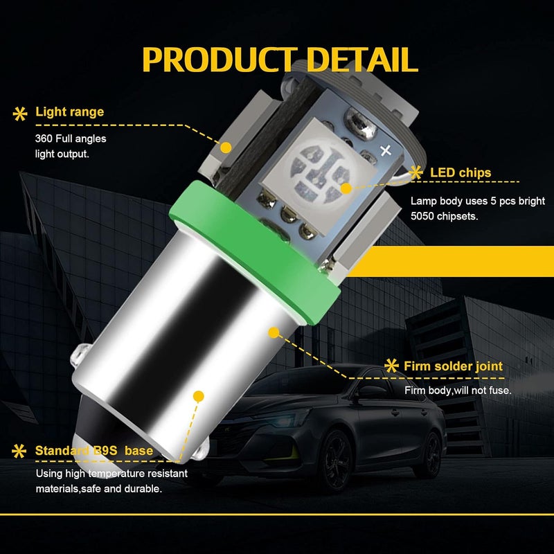 YM EBright E-Bright 20-Pack Green BA9S LED Car Door Lamp Bulbs - Image 3