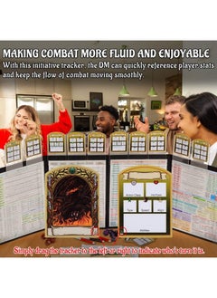 CZYY Dnd Initiative & Combat Tracker Set Of 6Pcs Erasable Acrylic Top On Screen With Character Monster Insert Cards Great Dm Tools Accessories For Dungeons And Dragons Pathfinder Ttrpgs  - Image 4