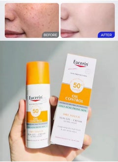 Eucerin Ultra Light Sun Gel SPF 50+ for Oily & Acne-Prone Skin – Advanced Oil Control, Dry Touch, UVA/UVB & HEVIS Protection, Non-Greasy, 50ml  - Image 2