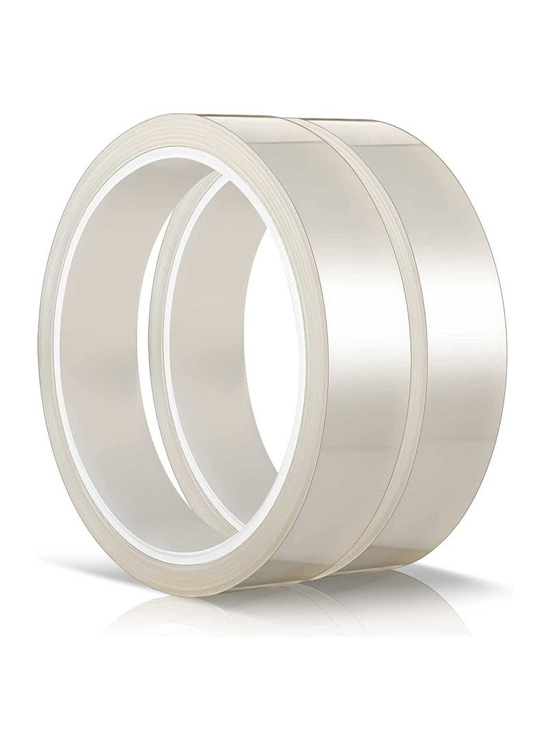 SYOSI Heat Resistant Tape SYOSI 2 Pcs Clear Heat for Sublimation Heat Press Heat Transfer High Resistant Temperature Thermal Tape for Electronics Printing Circuit Board Heat Transfer Vinyl 20 mm 30m  - Image 1