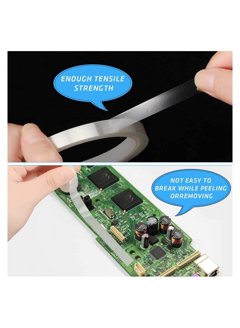 SYOSI Heat Resistant Tape SYOSI 2 Pcs Clear Heat for Sublimation Heat Press Heat Transfer High Resistant Temperature Thermal Tape for Electronics Printing Circuit Board Heat Transfer Vinyl 20 mm 30m  - Image 5