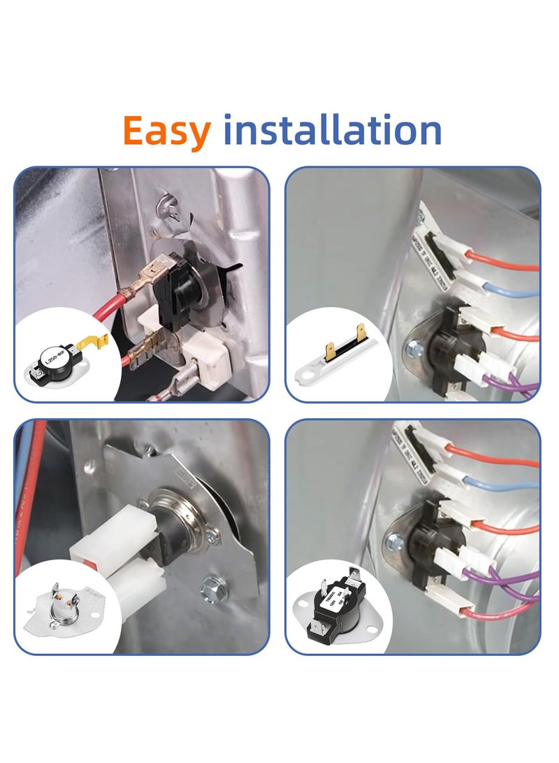 عنصر تسخين المجفف W10724237 لأجزاء مجفف ويرلبول ومايتاج سينتينيال كينمور 70 و80 روجر أمانا 279838 3403585 Wed4815ew1 Ned4655ew1 Medc215ew1 تركيب سهل - Image 5