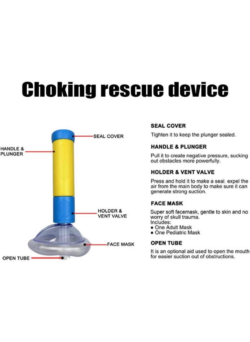 General - Children's and Adult Suffocation Rescue Devices with 1 Large and 1 Small Mask Breathing Trainer Portable Emergency Suffocation Device Artificial Heart-Lung Device - Image 1