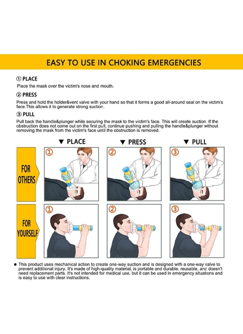 General - Children's and Adult Suffocation Rescue Devices with 1 Large and 1 Small Mask Breathing Trainer Portable Emergency Suffocation Device Artificial Heart-Lung Device - Image 1