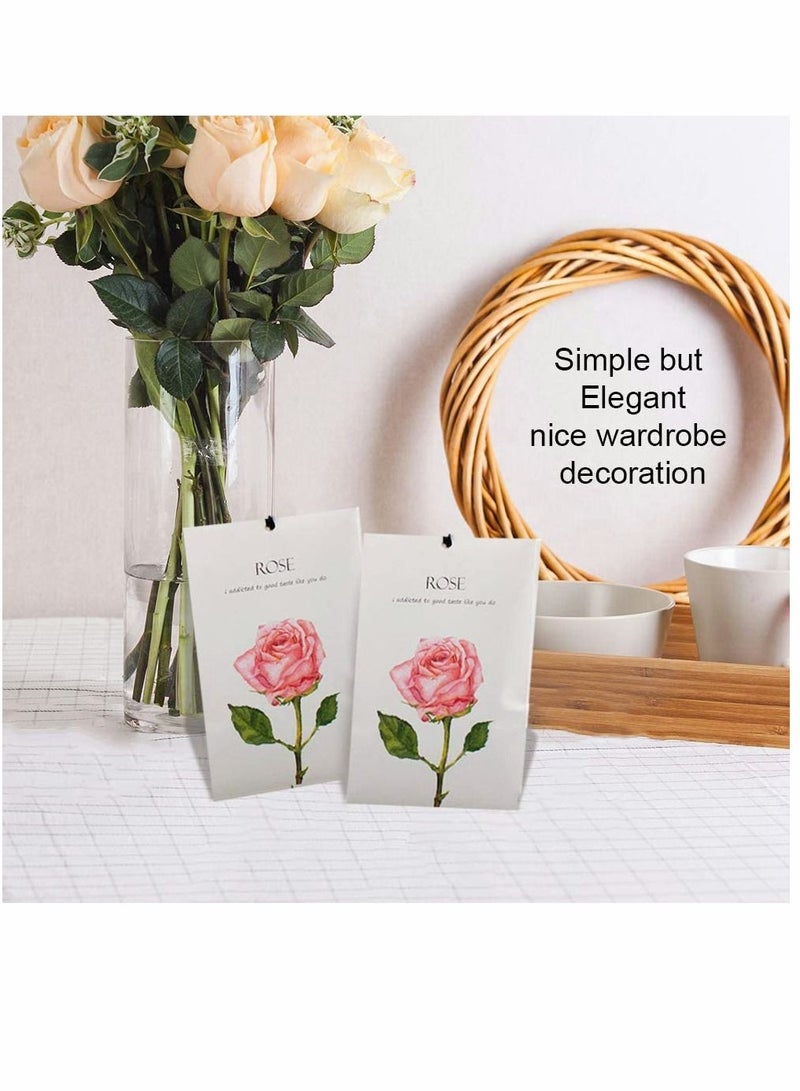Y&D Rose Sachet 1Box 12Pcs Dried Flower Bag Scent Drawer Freshener Closet Air Scented Deodorizer for Drawers Home Car Fragrance Product  - Image 5