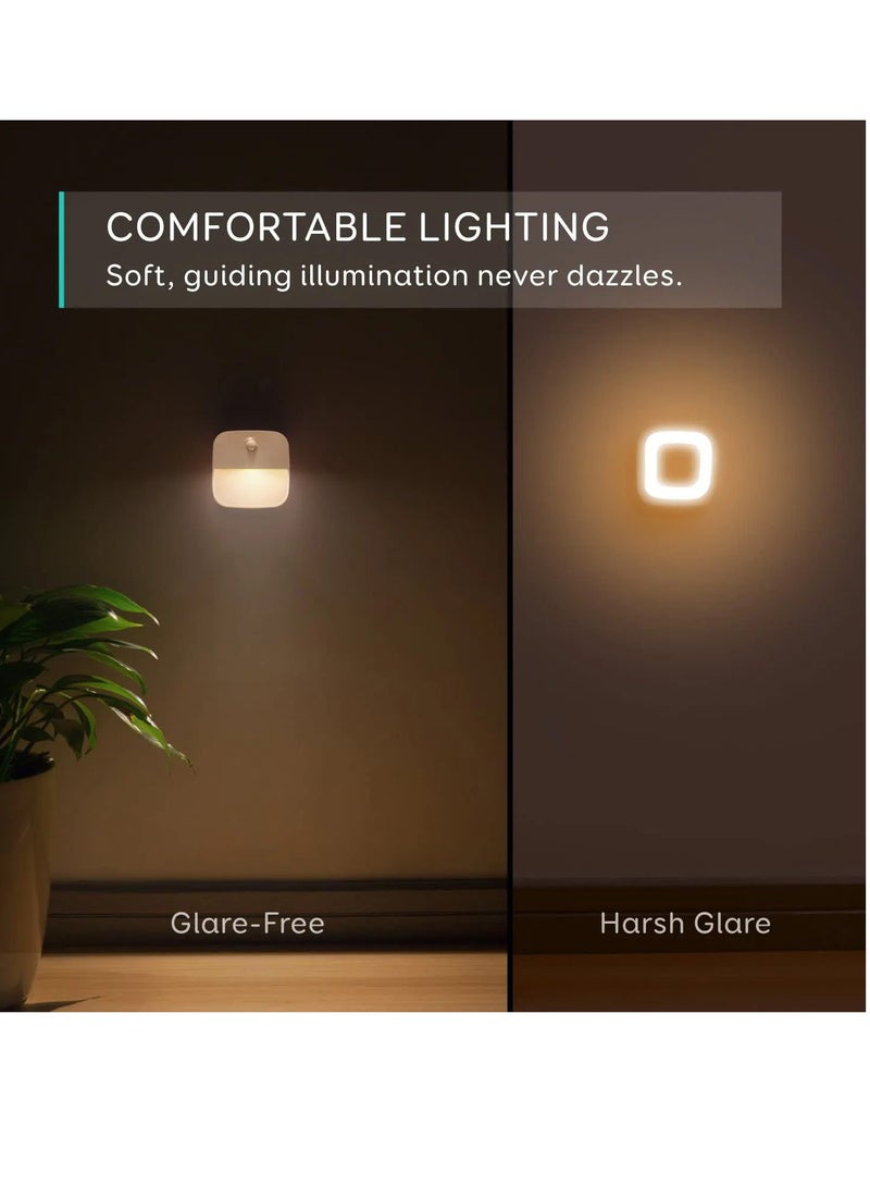 LIVVY LED Motion Sensor Night Light, Battery-Powered, Warm White LED, Energy Efficient, for Bedroom, Bathroom, Kitchen, Hallway, Stairs, Closet, Cabinet – 3-Pack - Image 2