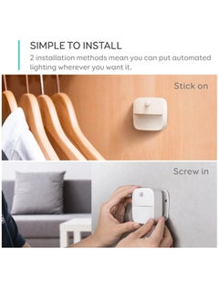 LIVVY LED Motion Sensor Night Light, Battery-Powered, Warm White LED, Energy Efficient, for Bedroom, Bathroom, Kitchen, Hallway, Stairs, Closet, Cabinet – 3-Pack  - Image 3