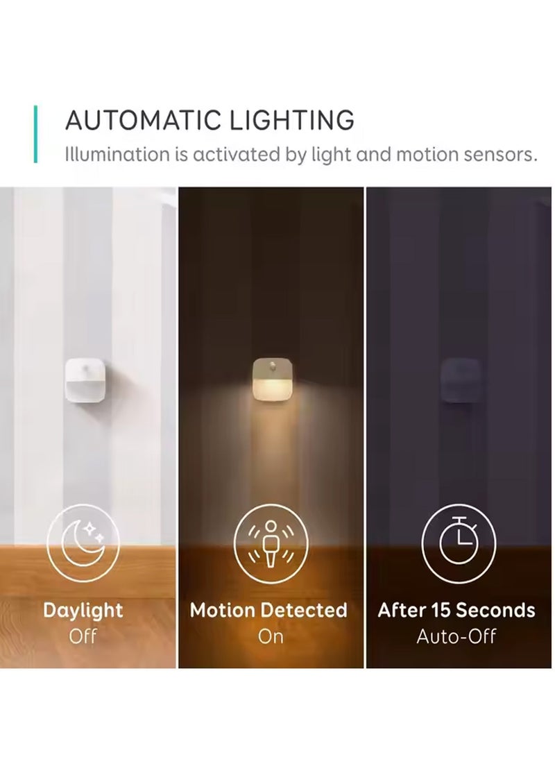 LIVVY LED Motion Sensor Night Light, Battery-Powered, Warm White LED, Energy Efficient, for Bedroom, Bathroom, Kitchen, Hallway, Stairs, Closet, Cabinet – 3-Pack - Image 4