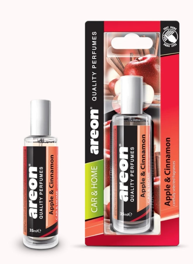 برفيوم لرائحة السيارة مع كارت - رائحة تفاح & قرفة - 35 مللي