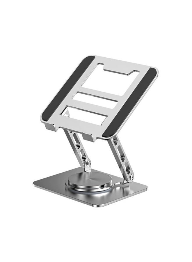 Adjustable Aluminum Laptop Stand with 360° Rotation - Foldable Ergonomic Notebook Riser & Cooling Pad - Image 1