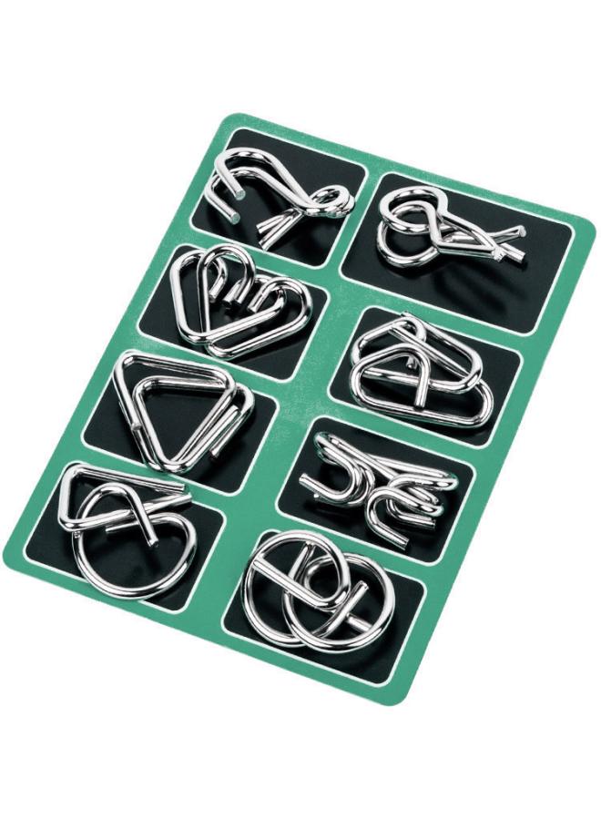 Nine-chain Unlock Ring Intelligence Buckle Full Set Of Educational Toys Luban Lock Kong Ming Lock Full Set Of Children's Toy Set 