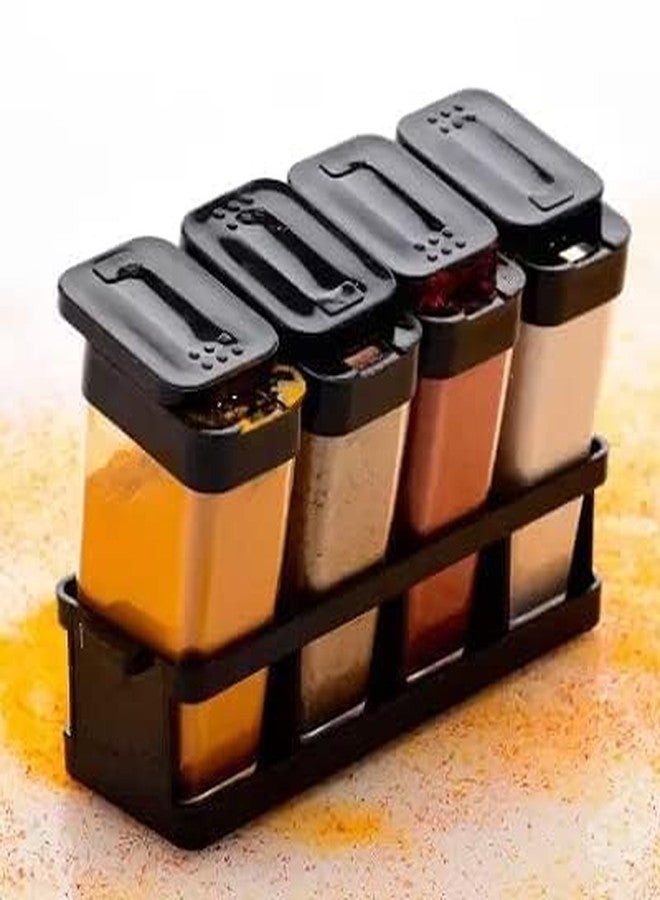 DHAVAL Multipurpose 4-Piece Spice Rack Set – Airtight Masala Containers with Lids & Tray – Kitchen Organizer for Spices, Condiments, and Cooking Essentials - Image 4