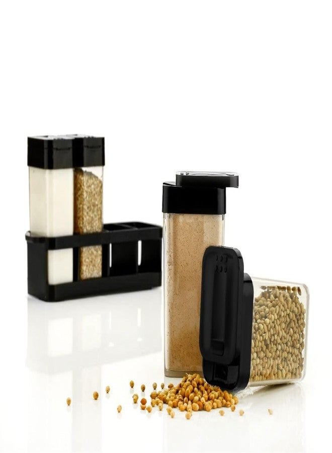 DHAVAL Multipurpose 4-Piece Spice Rack Set – Airtight Masala Containers with Lids & Tray – Kitchen Organizer for Spices, Condiments, and Cooking Essentials - Image 3