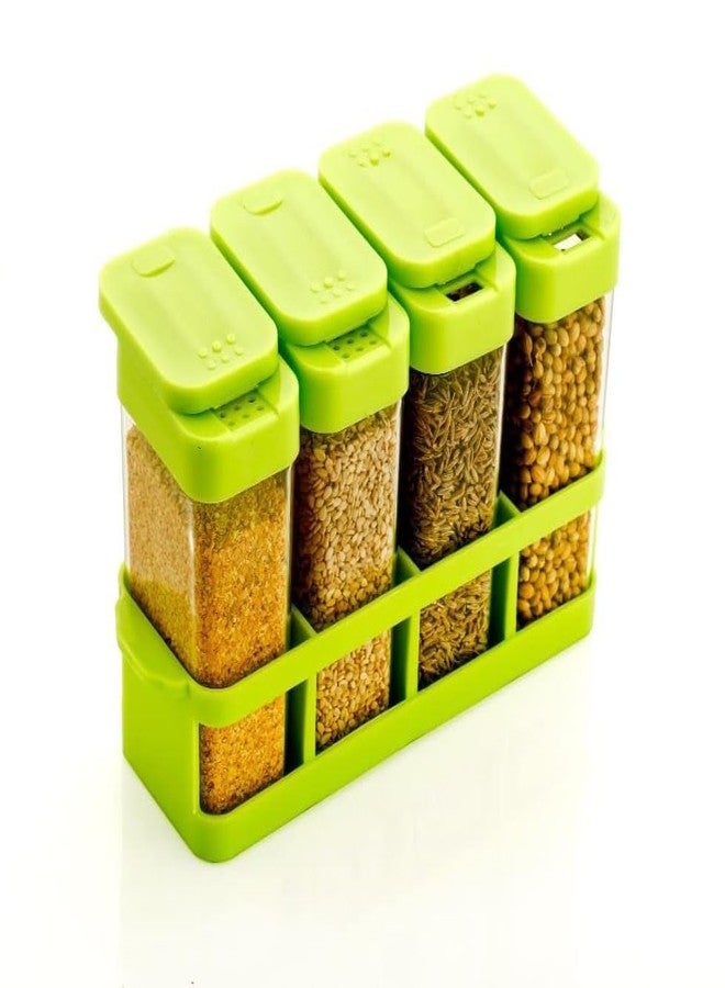 DHAVAL Multipurpose 4-Piece Spice Rack Set – Airtight Masala Containers with Lids & Tray – Kitchen Organizer for Spices, Condiments, and Cooking Essentials - Image 5