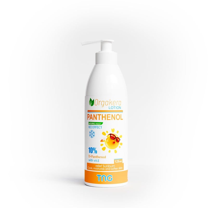 Orgakera Panthenol Lotion 125ml - Moisturizing Skin for Dry Skin, Sunburn Relief, Skin Soothing & Daily Hydration Care