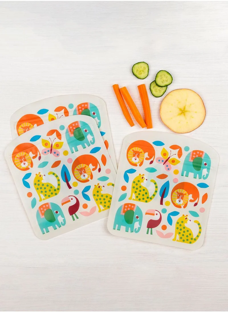 Rex London Set Of 3 Wild Wonders Snack Bags