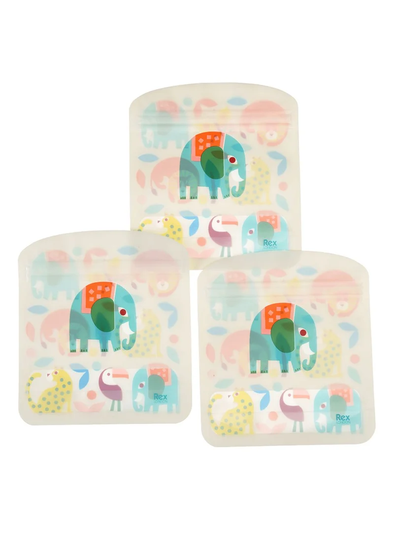 Rex London Set Of 3 Wild Wonders Snack Bags