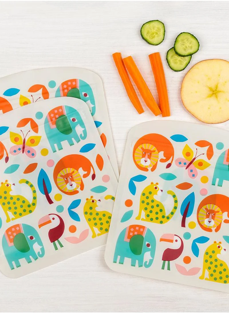 Rex London Set Of 3 Wild Wonders Snack Bags