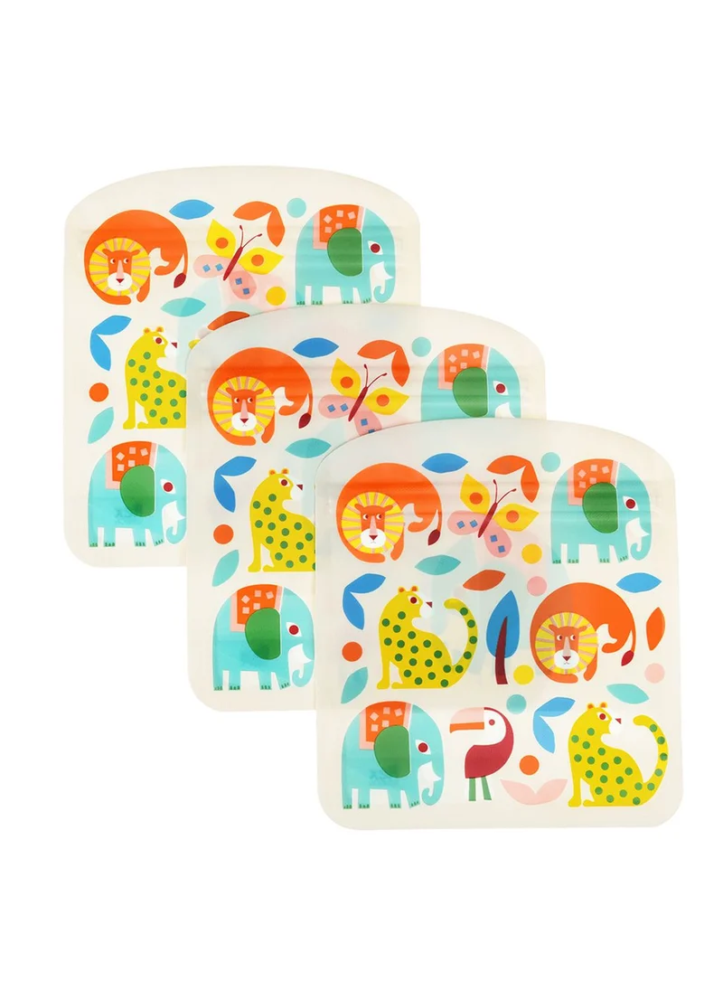 Rex London Set Of 3 Wild Wonders Snack Bags